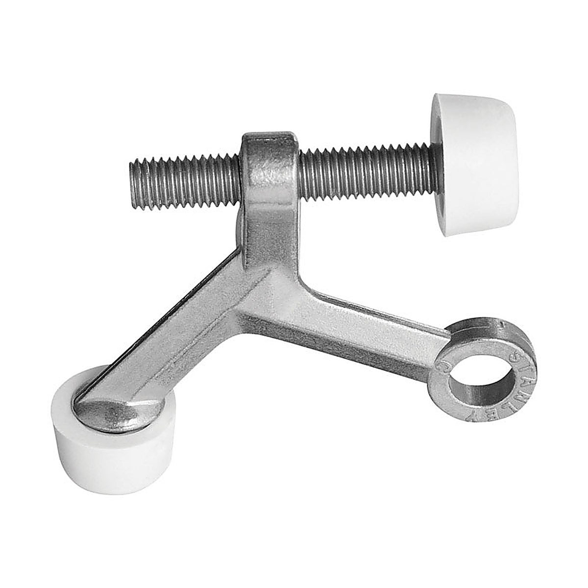 National Hardware N830-122 Zinc Satin Nickel Silver Hinge Pin Door Stop Mounts to door