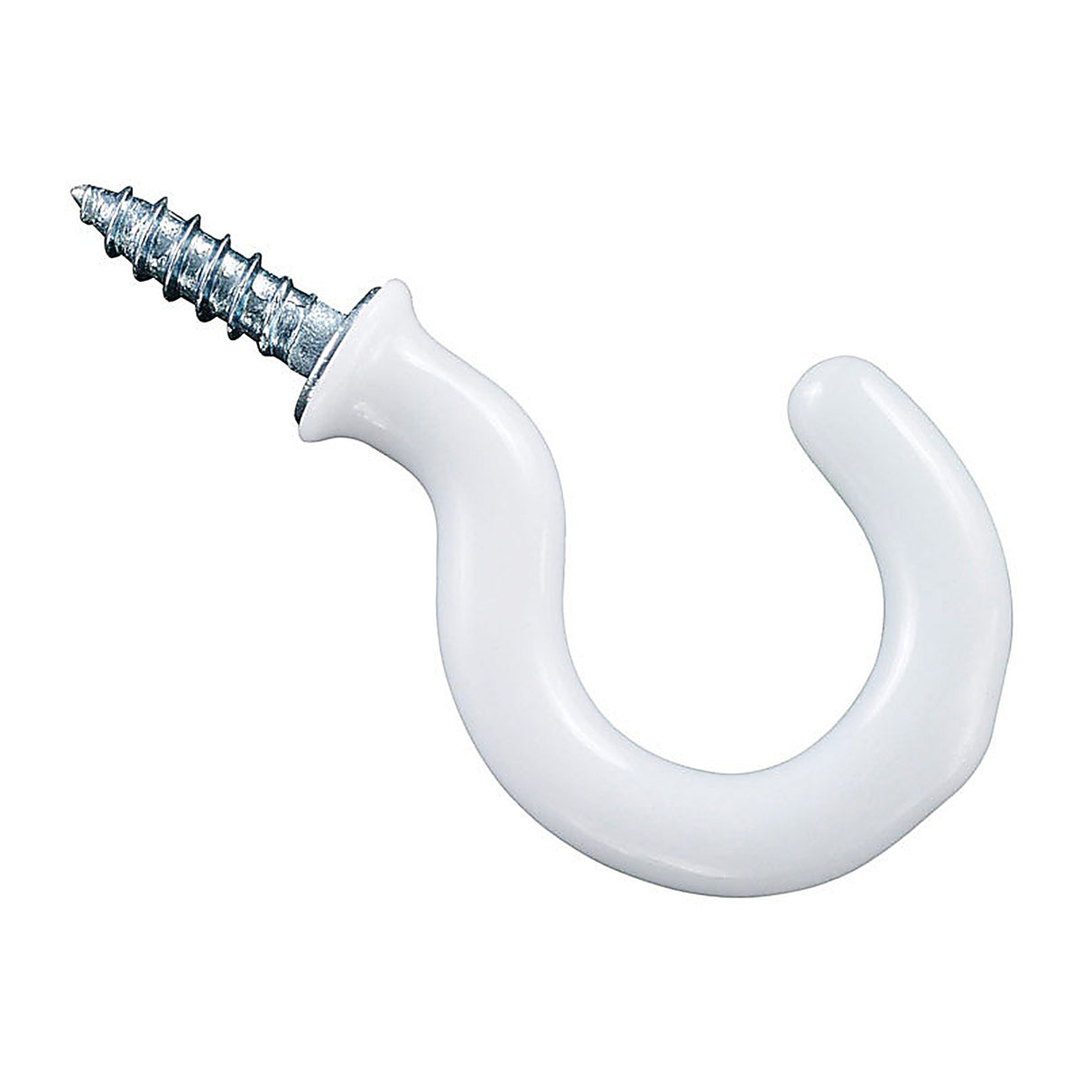 National Hardware N119-728 Vinyl Coated White Steel 1 in. L Cup Hook 10 lb. 30/Pack