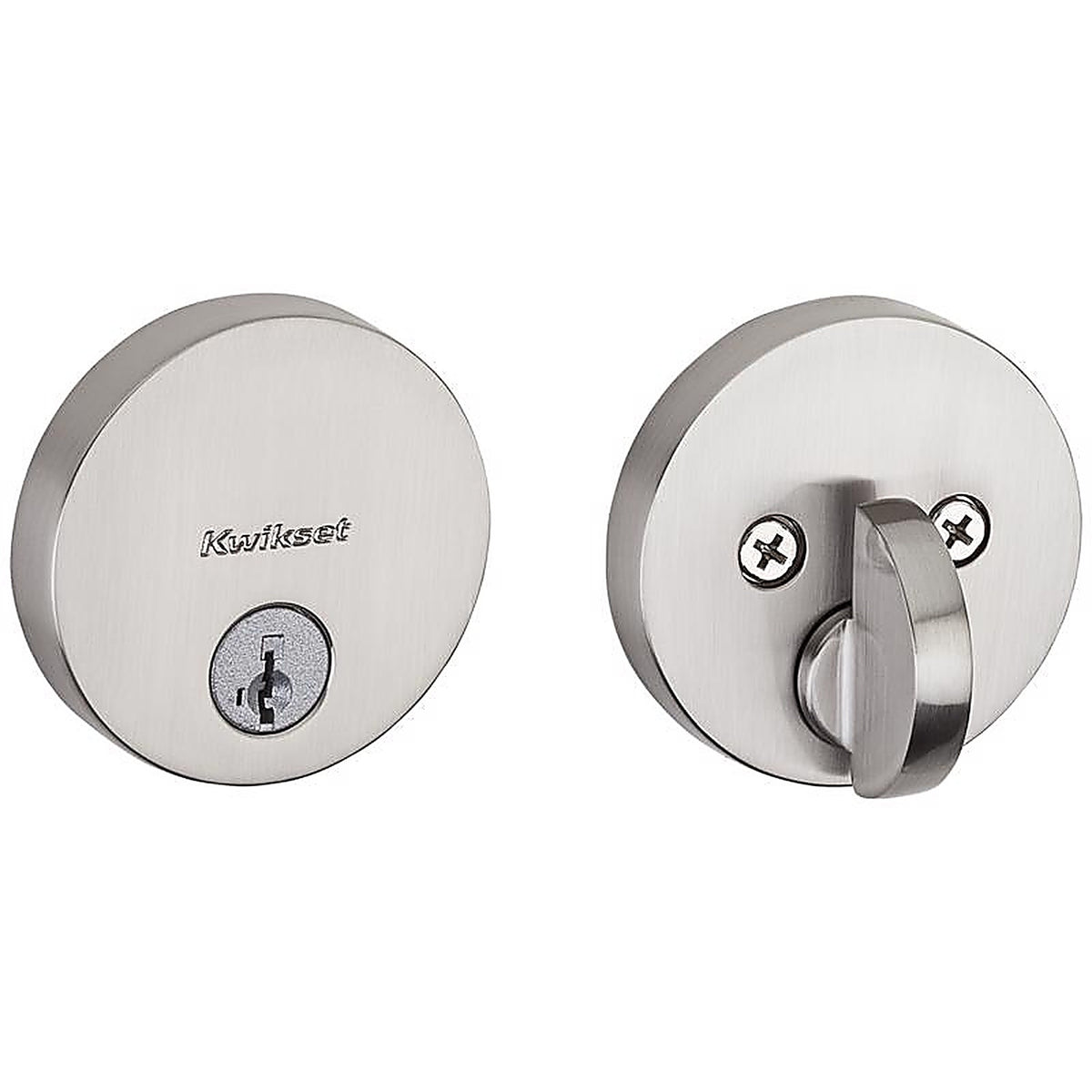Kwikset - 92580-016 - Smartkey Satin Nickel Zinc Single Cylinder Deadbolt
