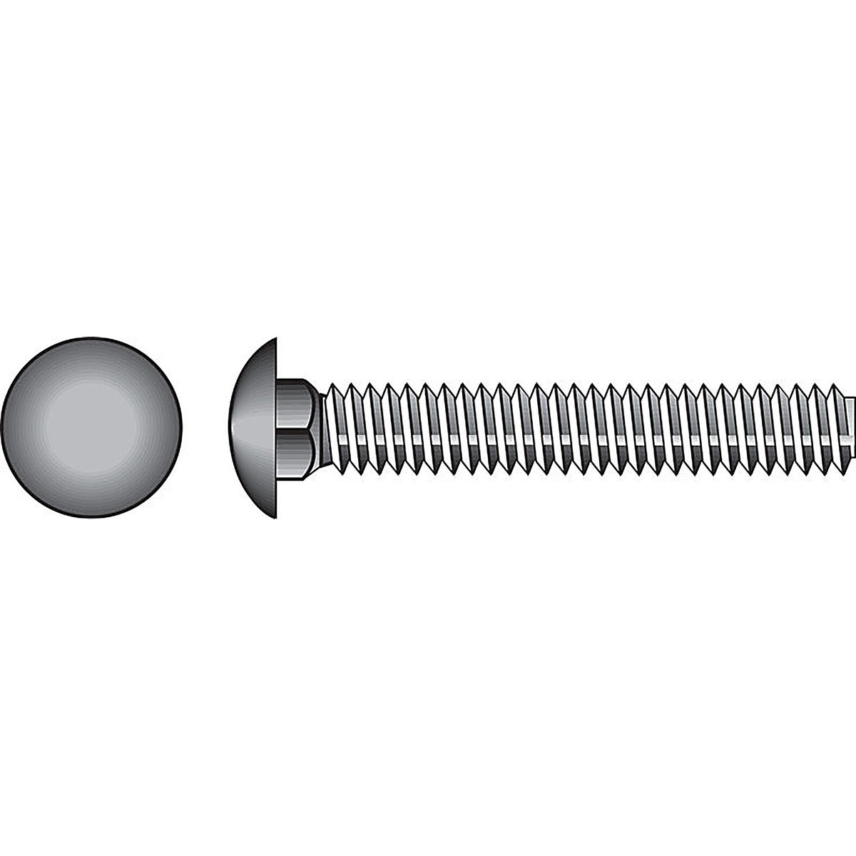 Hillman 7240192 3/8 in. Dia. x 6 in. L Zinc-Plated Steel Carriage Bolt 50/Pack