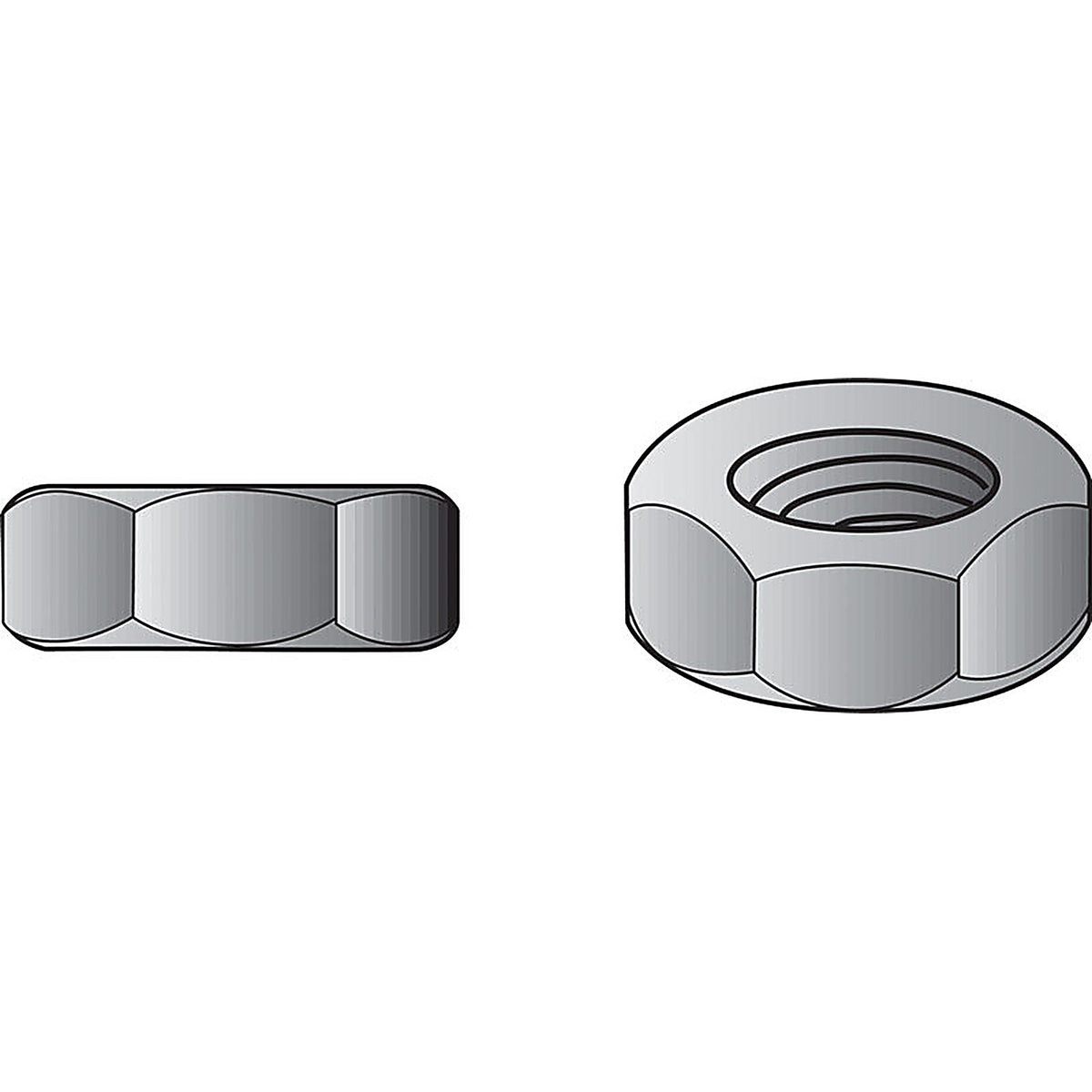 Hillman 150006 5/16 in. Zinc-Plated Steel USS Hex Nut 100/Pack