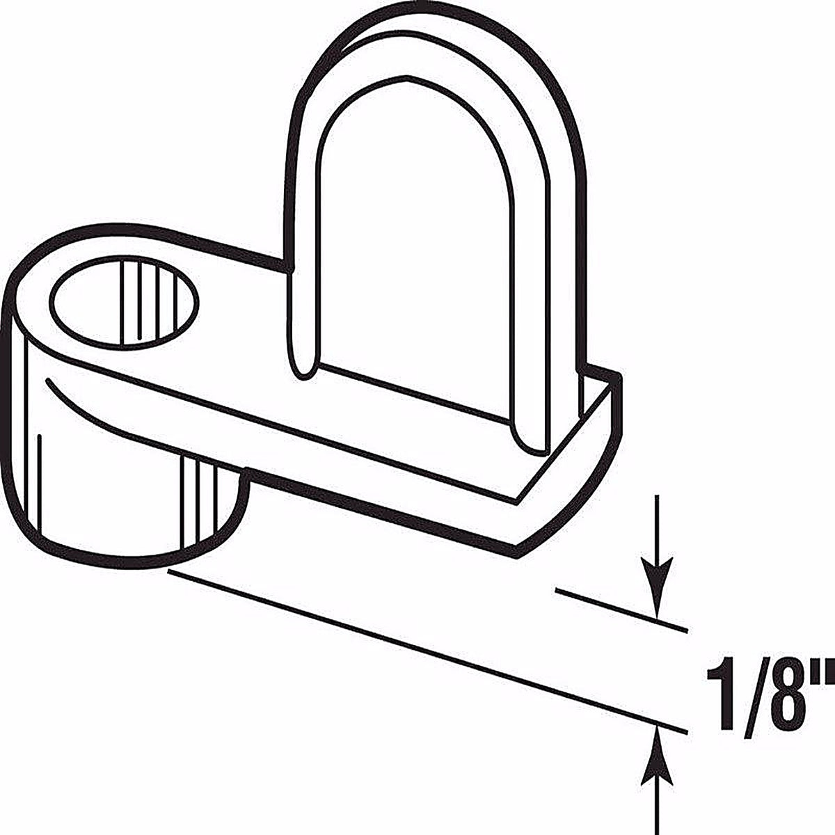 Prime-Line - L 5502 - Mill White Aluminum Screen Clip For 1/8 1 pk