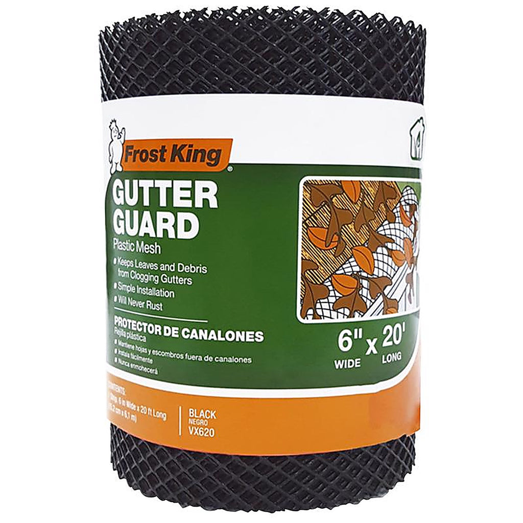 Frost King VX620 6 in. W x 240 in. L Black Plastic Gutter Guard