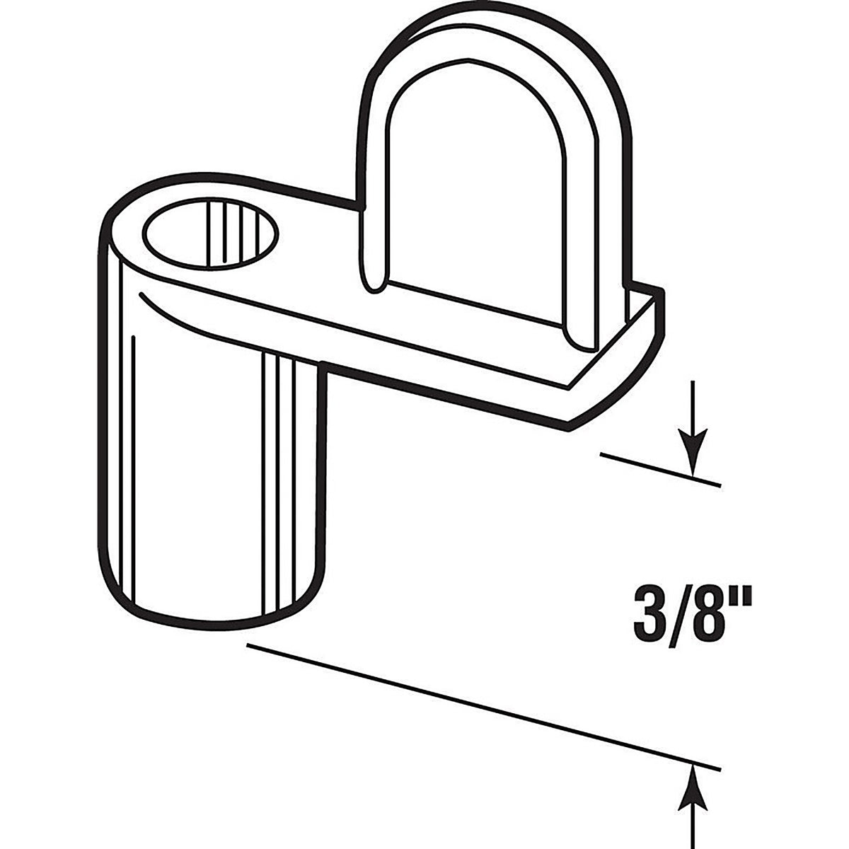 Prime-Line - L 5764 - Mill Die Cast Screen Clip For 3/8 inch 4 pk