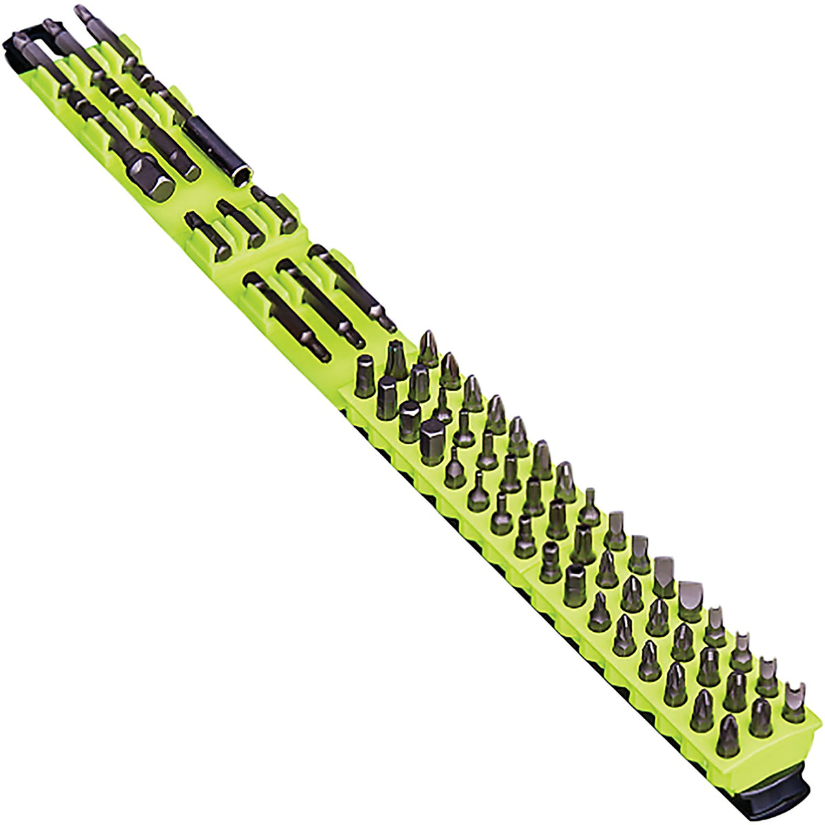 Ernst - 5733HV - 18 Inch 60 Tool Magnetic Bit Bar - Black/Hi-Viz