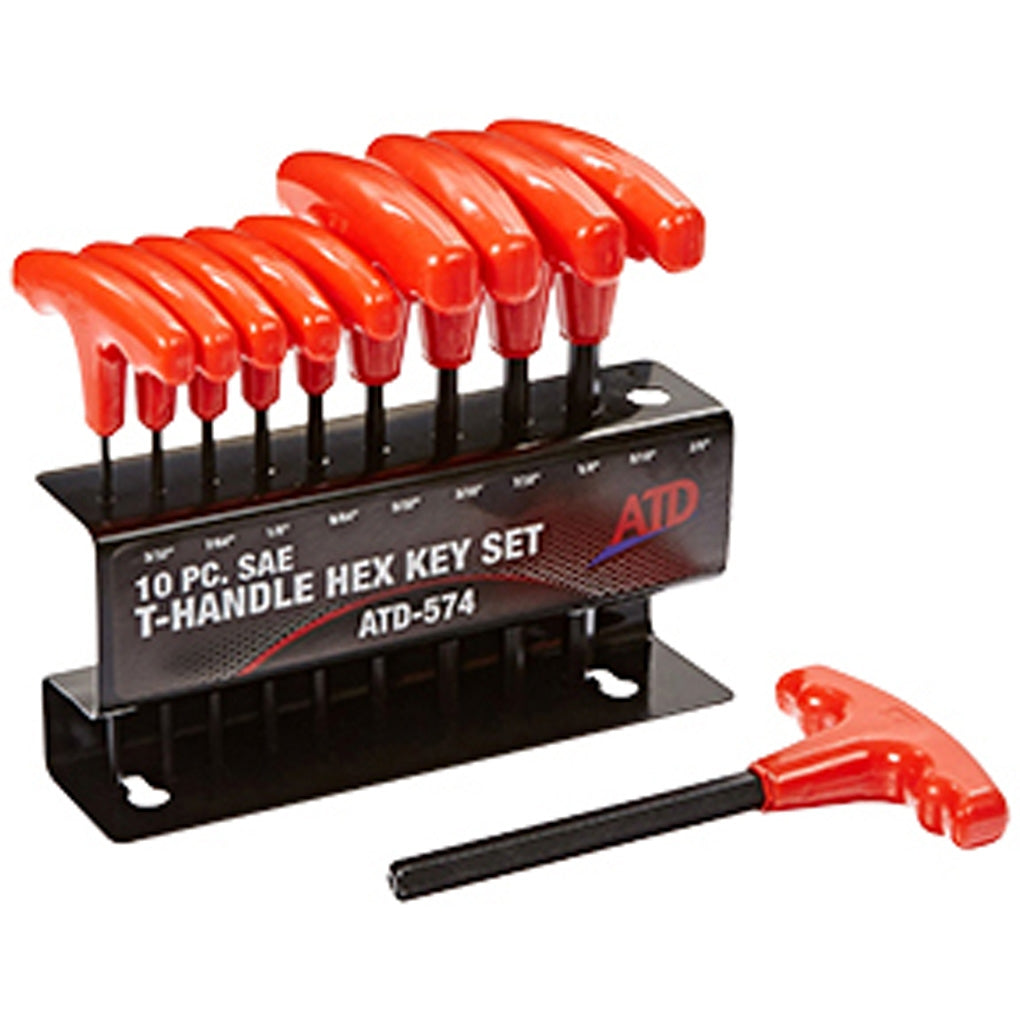 ATD 574 10 Pc. SAE T-Handle Hex Key Set