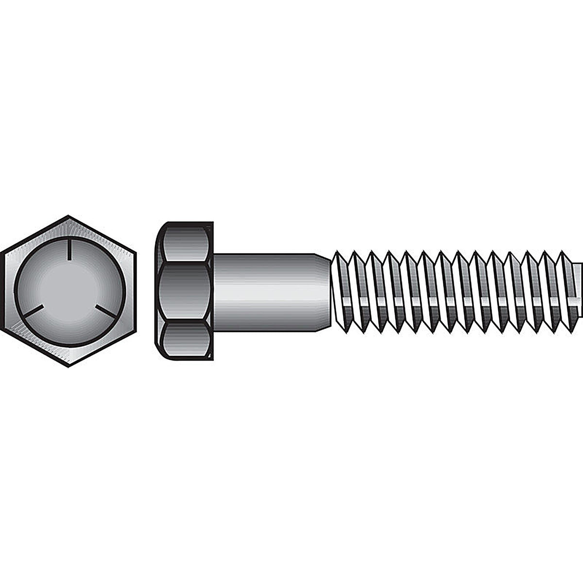 Hillman 200066 5/16 in. Dia. x 3/4 in. L Heat Treated Zinc Steel Hex Head Cap Screw 100/Pack