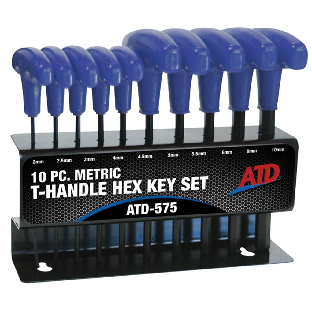 ATD 575 10 Pc. Metric T-Handle Hex Key Set
