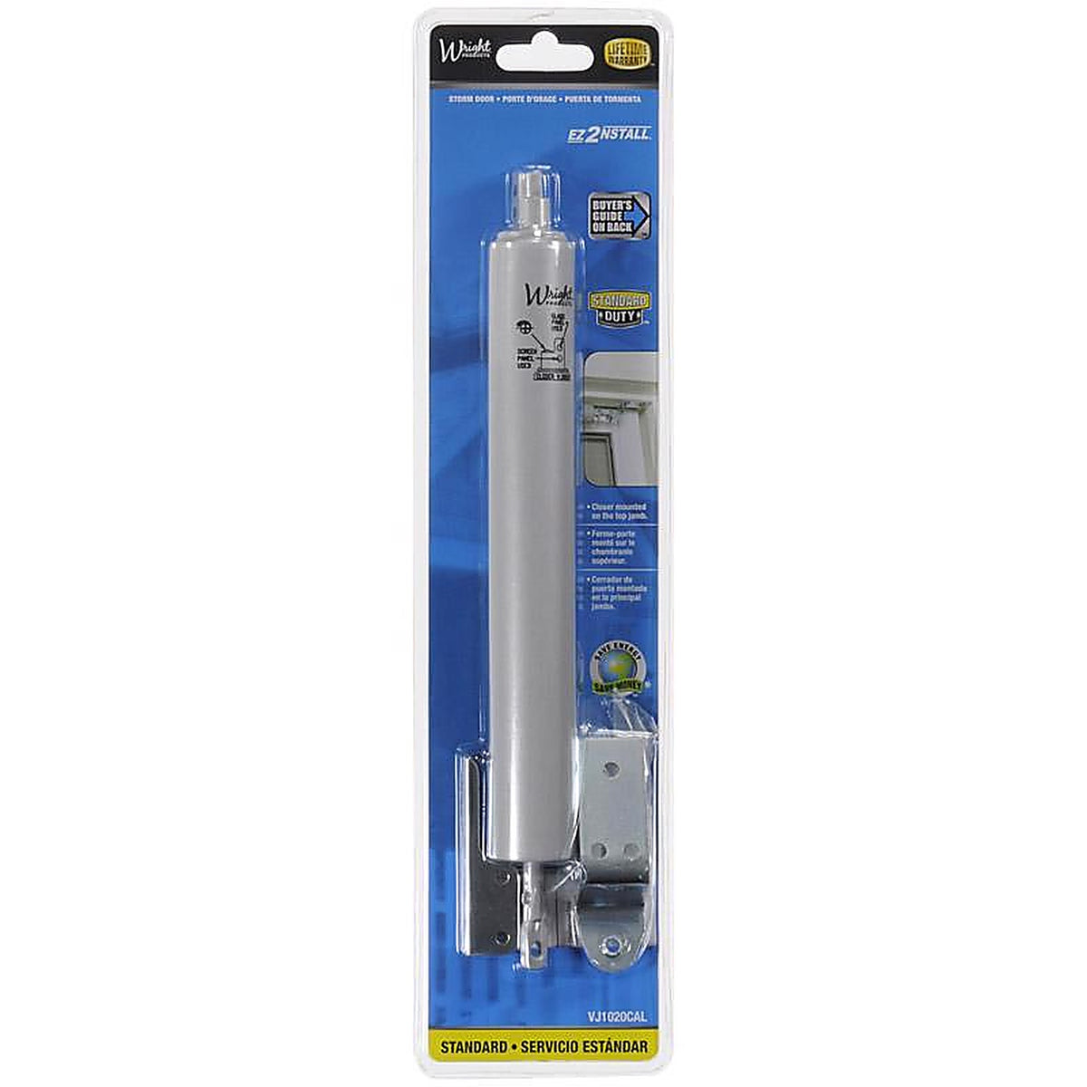 Wright - VJ1020CAL - Silver Aluminum Pneumatic Door Closer