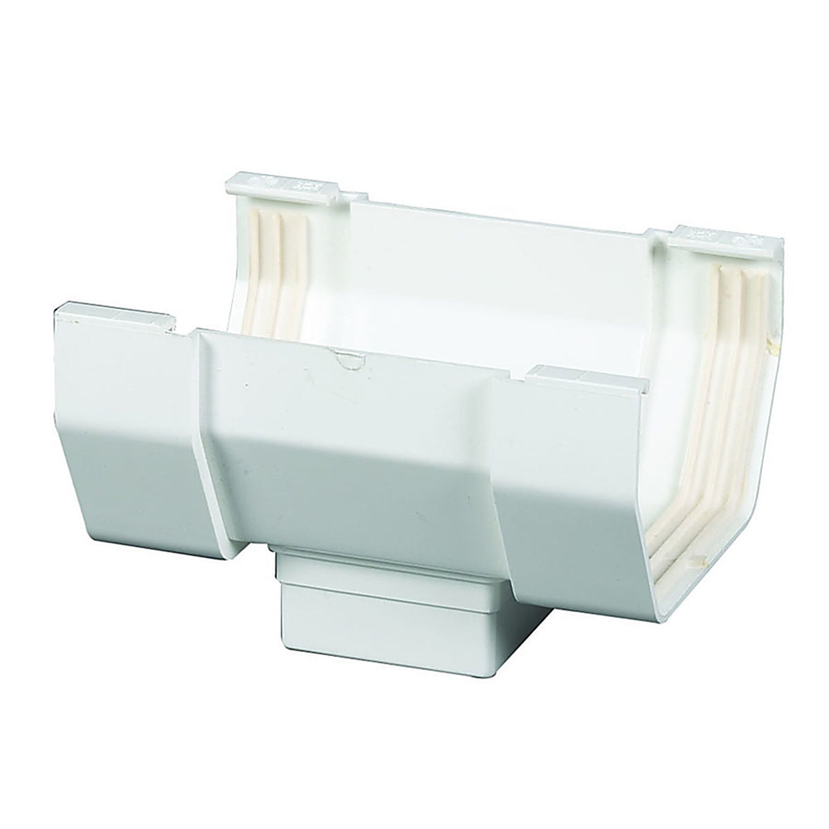 Amerimax T0506 6.25 in. H x 5 in. W x 9 in. L White Vinyl Contemporary Gutter Drop Outlet