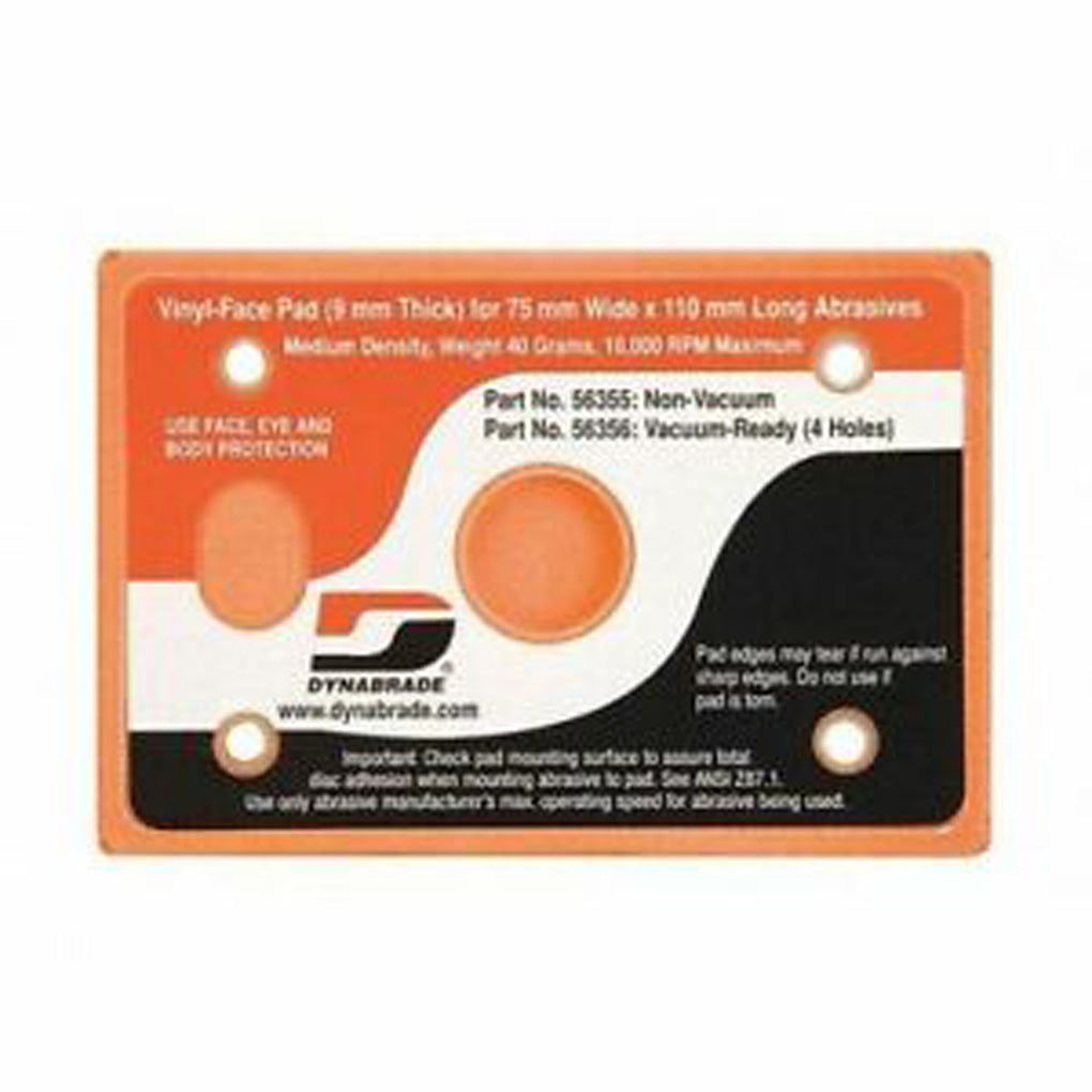 DYNABRADE 57513 2-3/4in. W x 11in. L Non-Vacuum File Board Disc Pad, Hook-Face, Short Nap