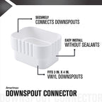 Amerimax - M0723HP - 2.38 In. H X 3.25 In. W X 4.25 In. L White Vinyl K Downspout Connector