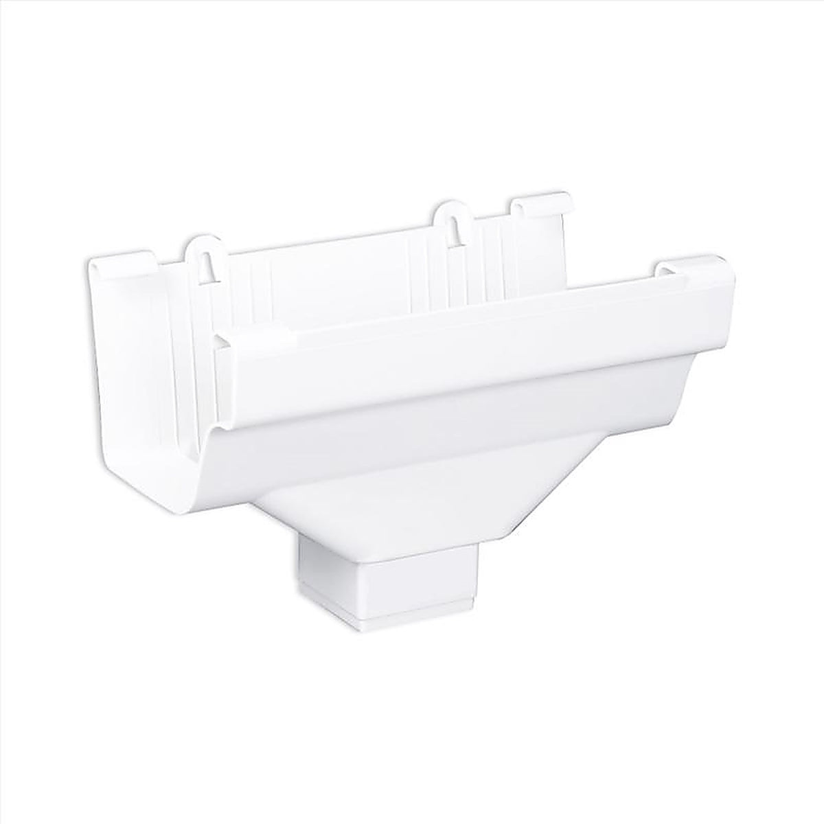 Amerimax M0506-6 9 in. H x 6.25 in. W x 9 in. L White Vinyl Traditional Gutter Drop Outlet