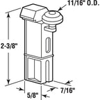 Prime-Line - B 543 - 11/16 in. D X 2.38 in. L Nylon Roller Assembly 2 pk