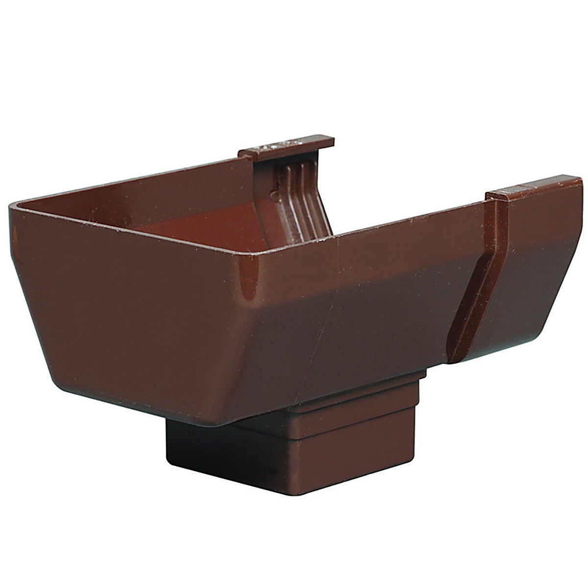 Amerimax T1509 5.8 in. H X 4.5 in. W X 5.8 in. L Brown Vinyl U Gutter Drop Outlet