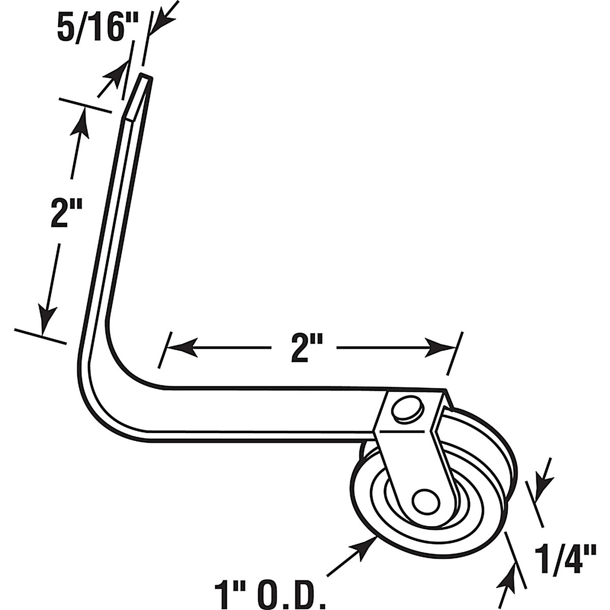 Prime-Line - B 570 - 1 in. D X 0.25 in. L Nylon/Steel Spring Tension Roller Assembly 2 pk
