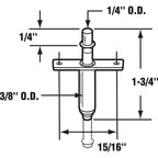 Prime-Line - N 6612 - Mill Silver Steel Pivot 2 pc