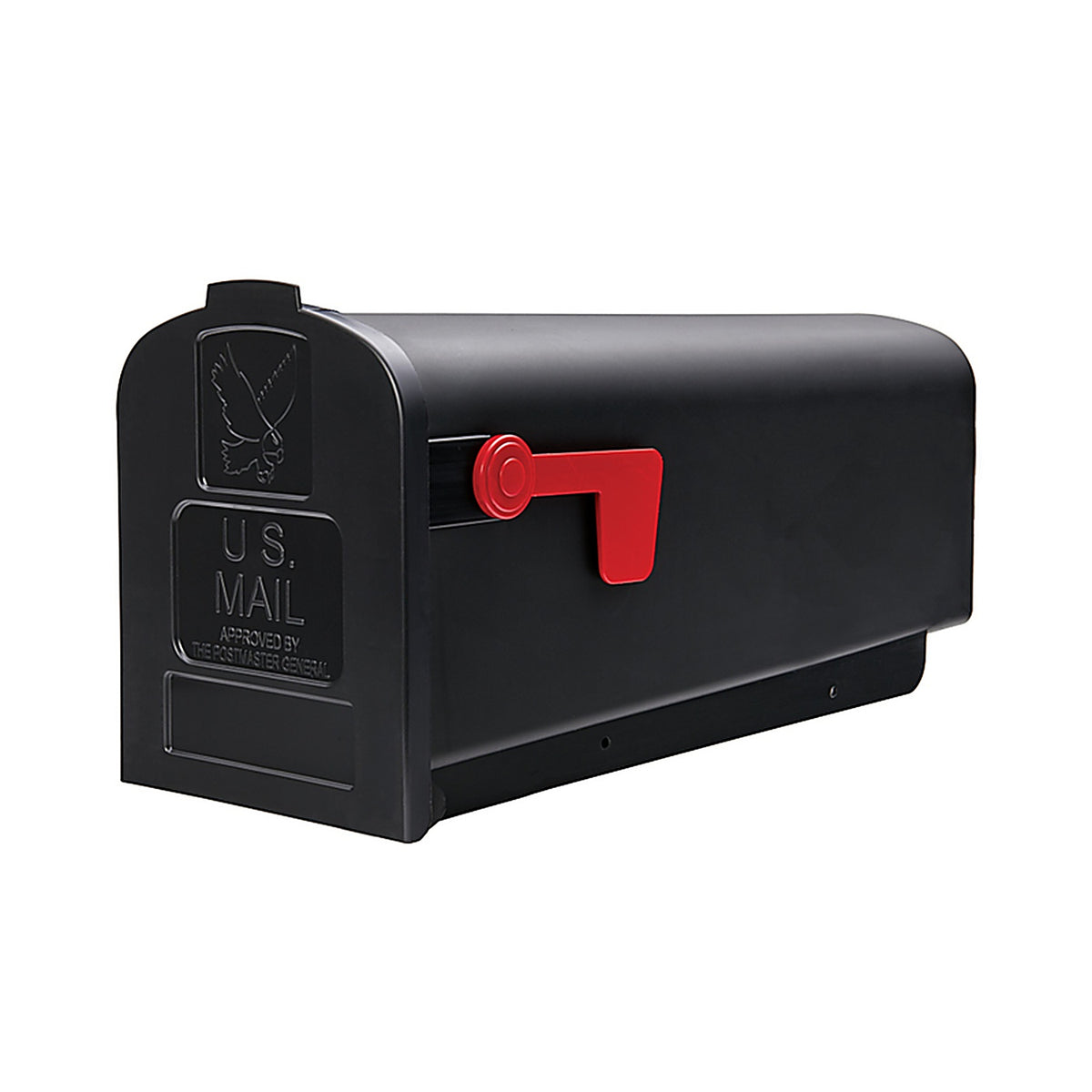 Gibraltar Mailboxes PL10B0AM Parsons Classic Plastic Post Mount Black Mailbox