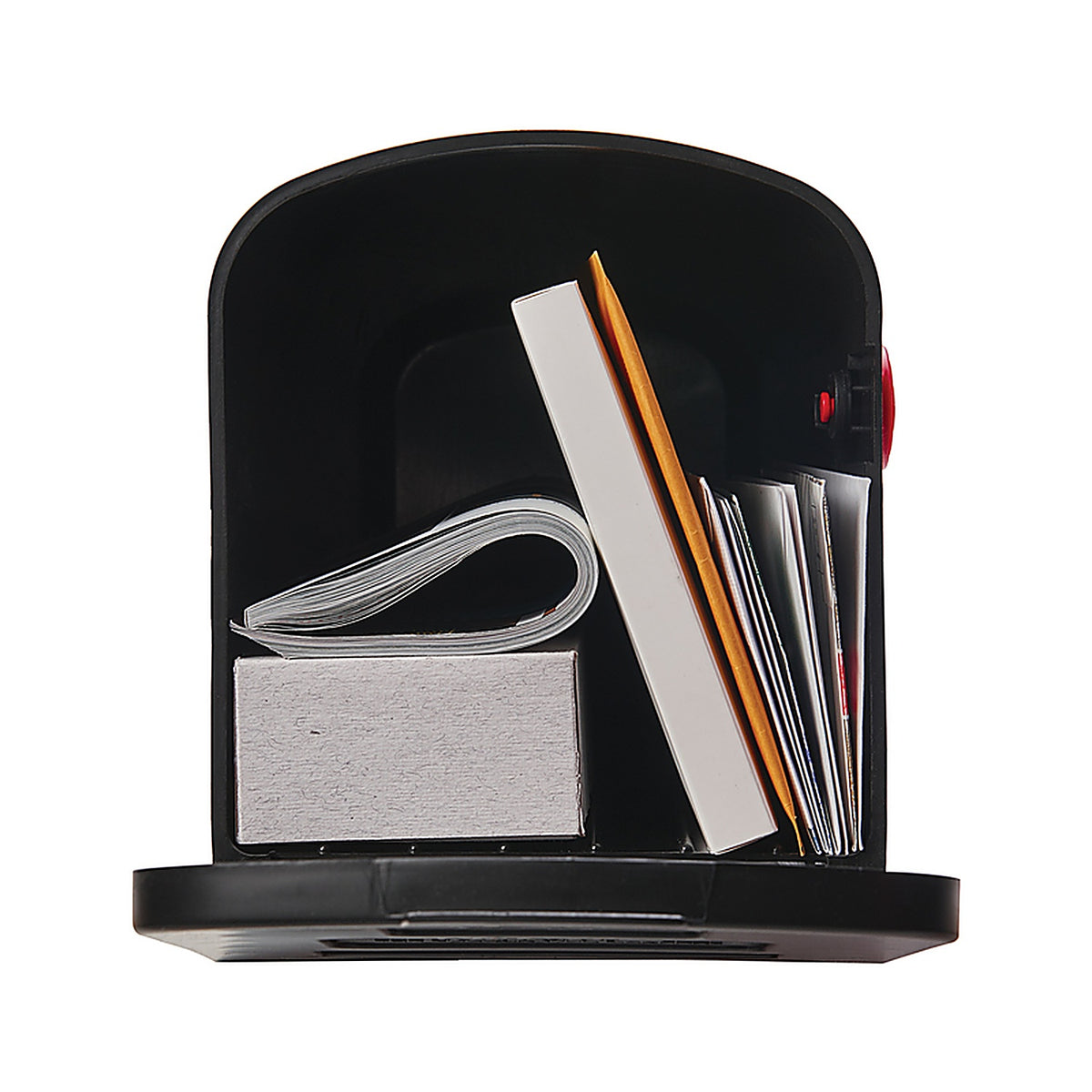 Gibraltar Mailboxes PL10B0AM Parsons Classic Plastic Post Mount Black Mailbox