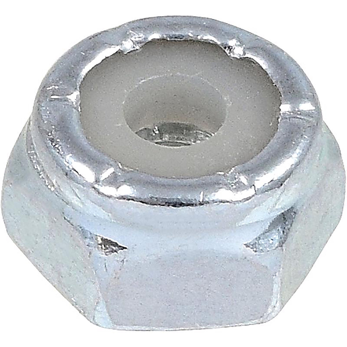 Hillman 180132 #6-32 Zinc-Plated Steel USS Nylon Lock Nut 100/Pack