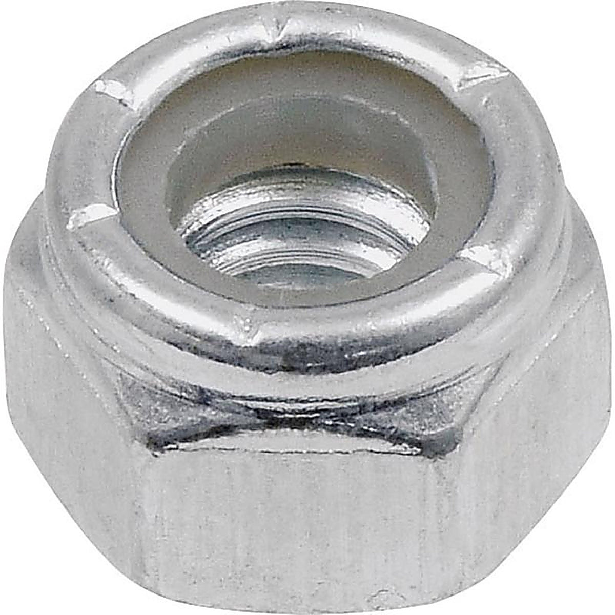Hillman 180147 1/4 in. Zinc-Plated Steel SAE Nylon Lock Nut 100/Pack