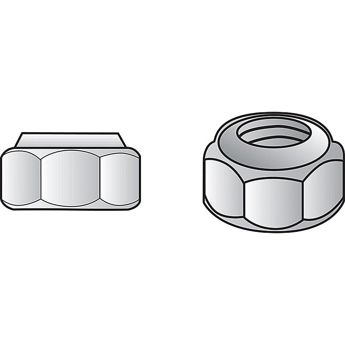 Hillman 180150 5/16 in. Zinc-Plated Steel USS Nylon Lock Nut 100/Pack