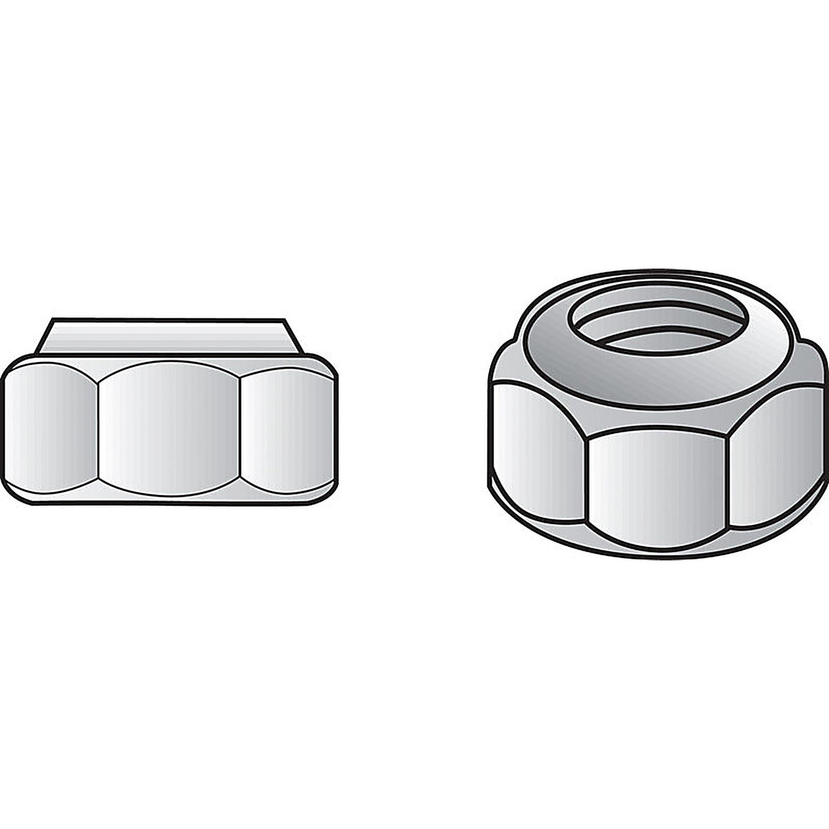 Hillman 7180159 1/2 in. Zinc-Plated Steel USS Nylon Lock Nut 50/Pack