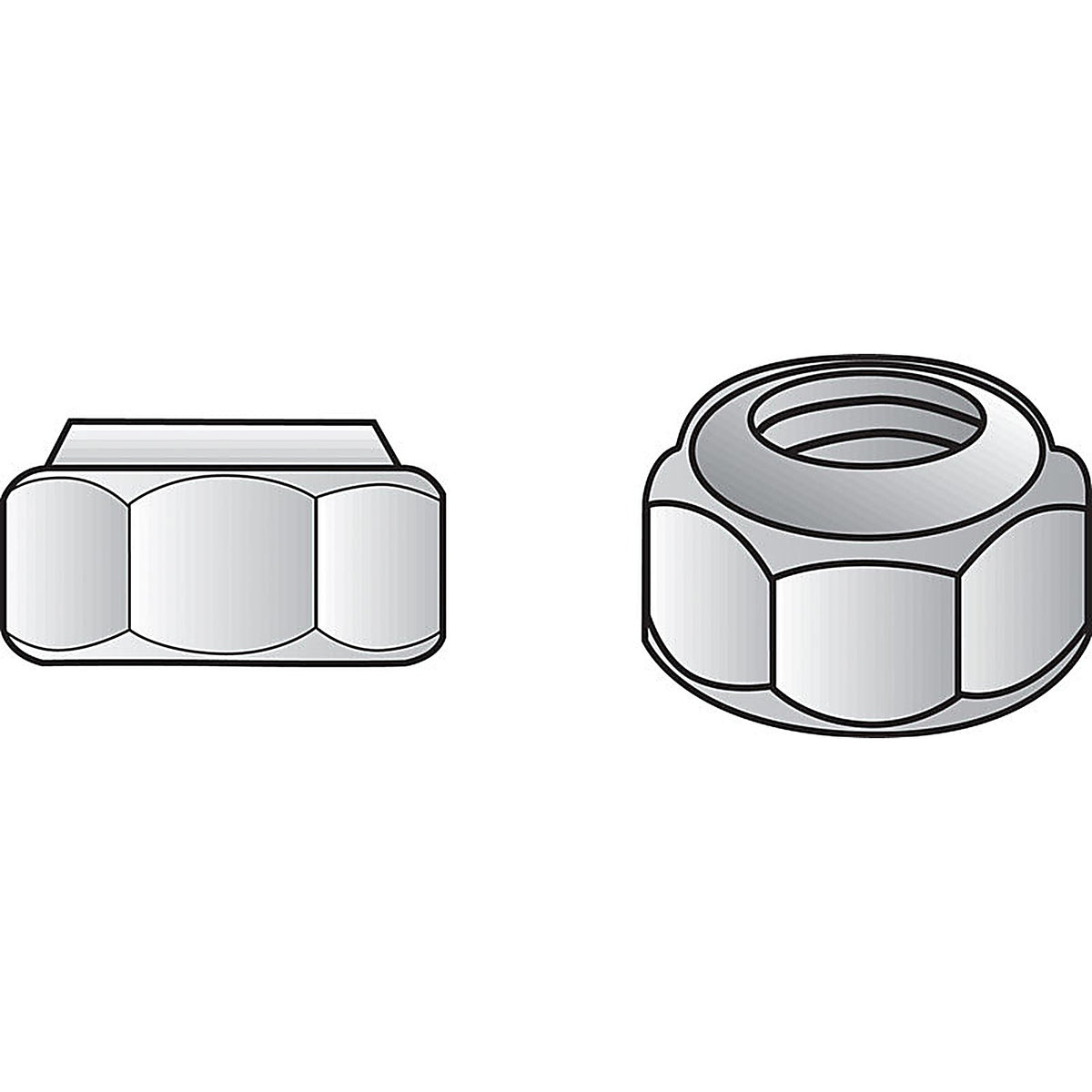 Hillman 180168 3/4 in. Zinc-Plated Steel USS Nylon Lock Nut 20/Pack