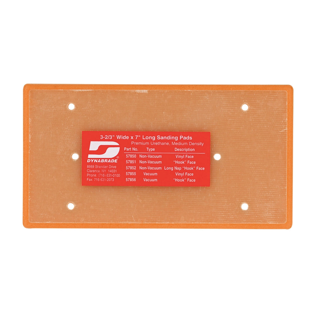 DYNABRADE 57850 3-2/3in. W x 7in. L Non-Vacuum Dynabug Disc Pad, Vinyl-Face