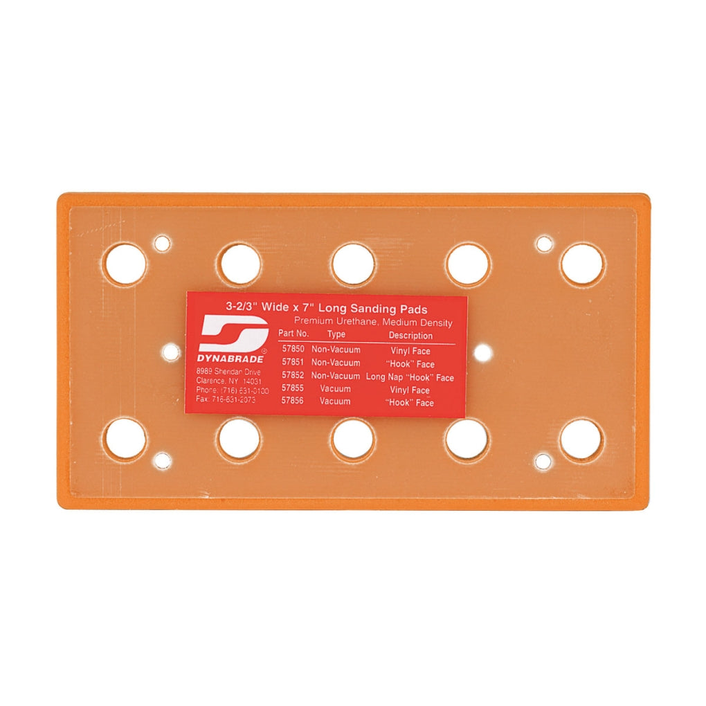 DYNABRADE 57855 3-2/3in. W x 7in. L Vacuum Dynabug Disc Pad, Vinyl-Face