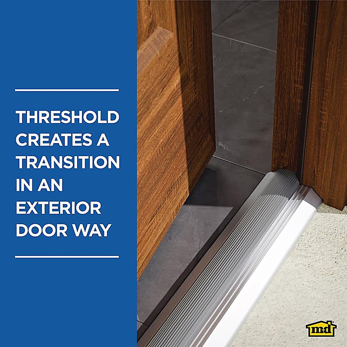 M-D 8029 1.125 H x 3.75 in. W x 36 in. L Bronze Aluminum Deluxe High Threshold Silver