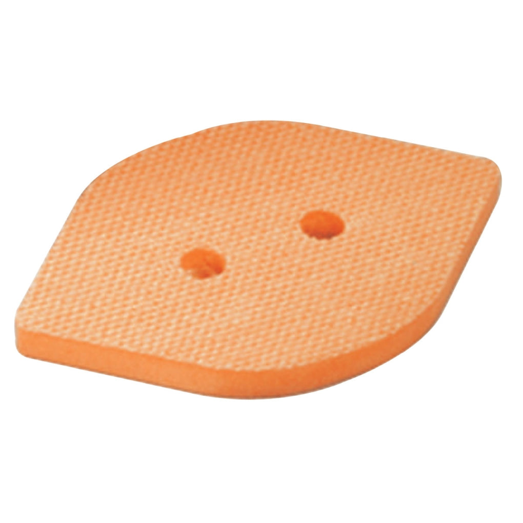 DYNABRADE 57953 3-3/4in. W x 2-3/8in. L Non-Vacuum Dynafine Tear Drop Disc Pad, Hook-Face, Short Nap