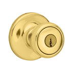 Kwikset 94002-825 Mobile Home Polished Brass Entry Knobs ANSI/BHMA Grade 3 1-3/4 in.