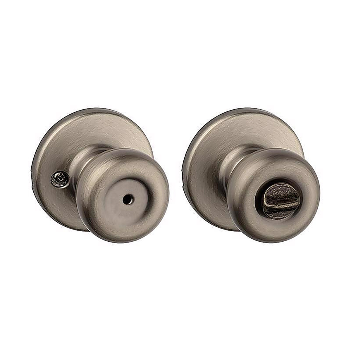Kwikset 93001-869 Tylo Antique Brass Steel Privacy Knob 3 Right or Left Handed
