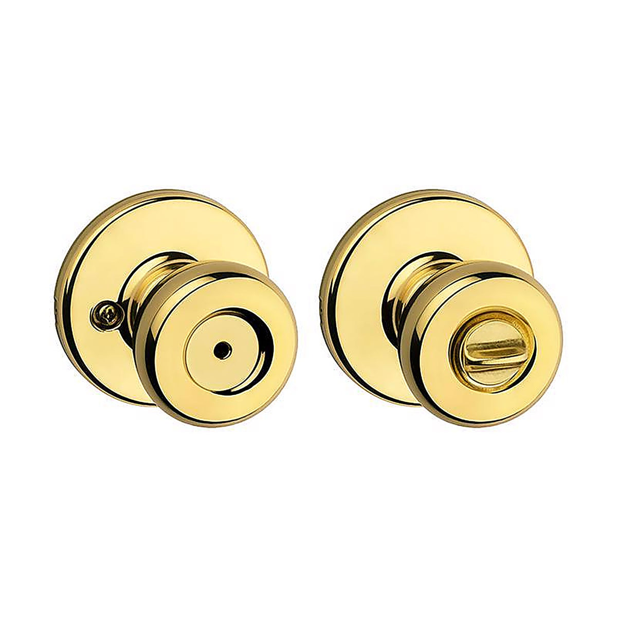 Kwikset 93001-870 Tylo Tylo Polished Brass Steel Privacy Knob 3 Left or Right Handed