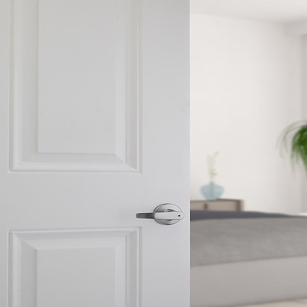 Kwikset 93001-879 Delta Satin Chrome Steel Privacy Lever 3 Right Handed