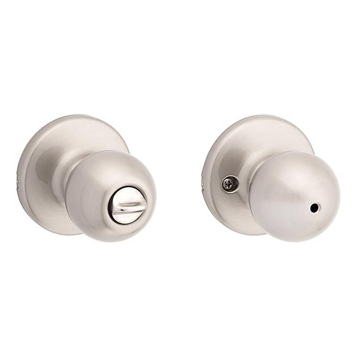 Kwikset 93001-875 Polo Satin Nickel Steel Privacy Knob 3 Right or Left Handed