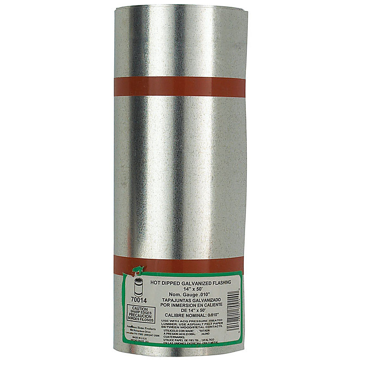 Amerimax - 70014 - 14 In. W X 50 Ft. L Galvanized Steel Valley Flashing Silver