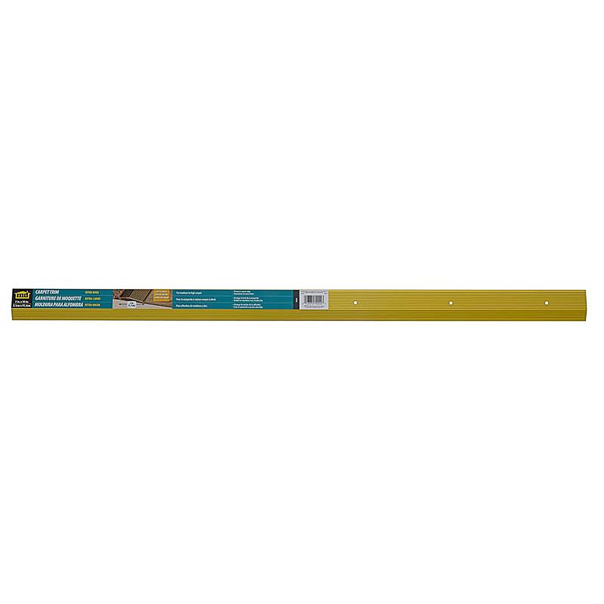 M-D 79244 36 in. L Prefinished Satin Brass Aluminum Carpet Trim