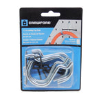 Crawford 14115 Zinc Plated Black/Silver Steel 1.5 in. Peg Hooks 6/Pack