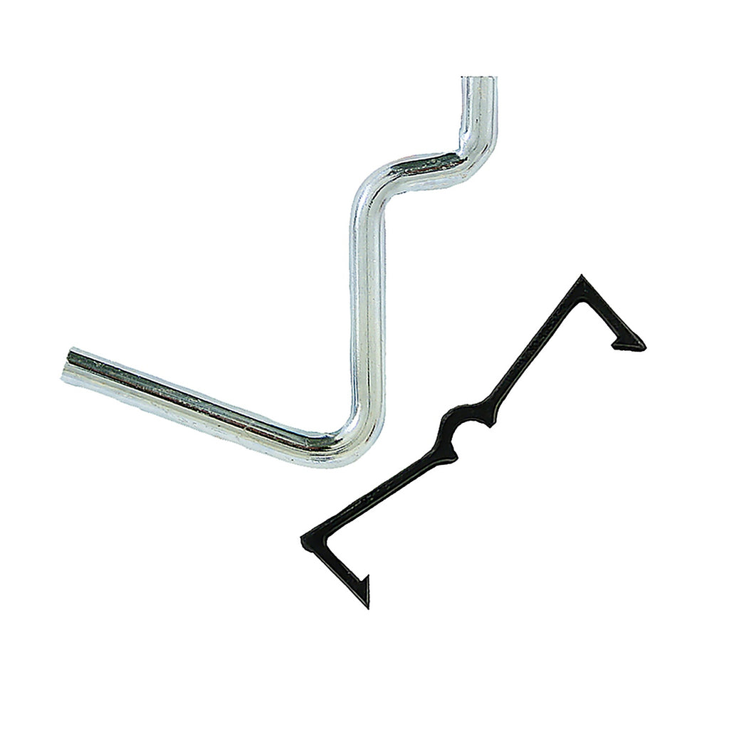 Crawford 14215 Zinc Plated Black/Silver Steel 1.5 in. Peg Hooks 6/Pack