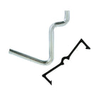 Crawford 14215 Zinc Plated Black/Silver Steel 1.5 in. Peg Hooks 6/Pack