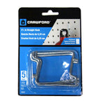 Crawford 18225 Chrome Plated Silver Steel 2.5 in. Peg Hooks 5/Pack