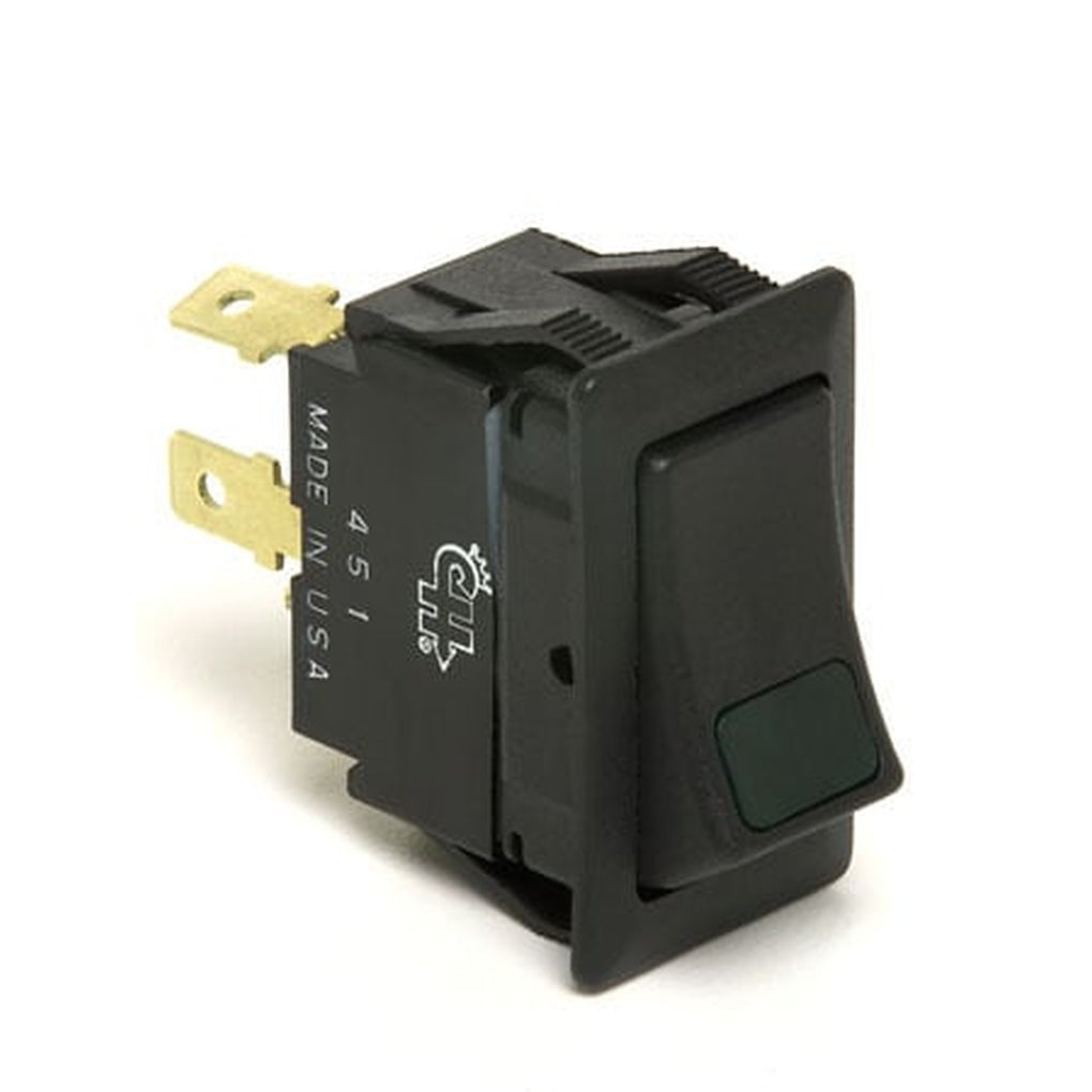 Cole Hersee 58328-11 SPST On-Off Rocker Switch, green lens