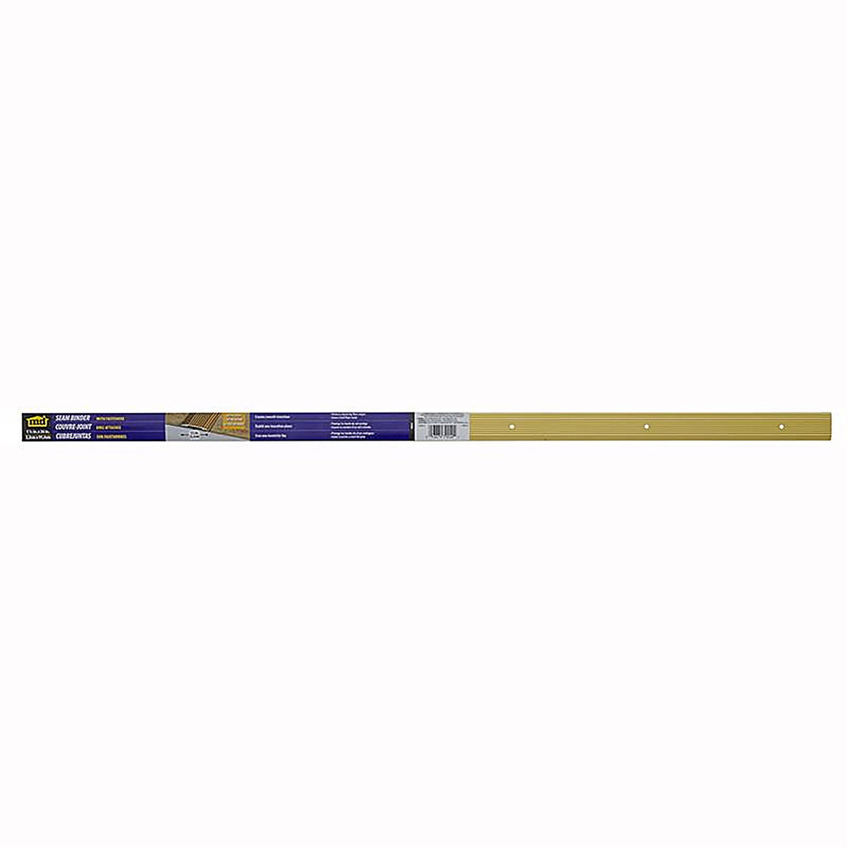 M-D 79012 0.1 in. H x 36 in. L Prefinished Satin Brass Aluminum Seam Binder