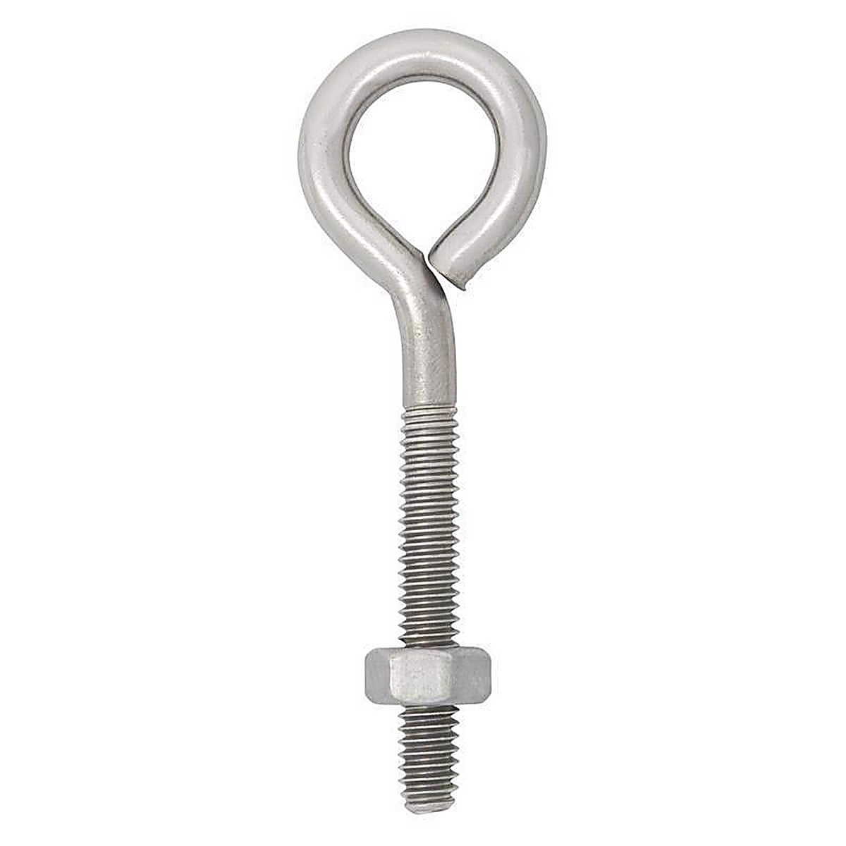 Hampton 02-3456-439 1/4 in. x 3 in. L Stainless Stainless Steel Eyebolt Nut Included