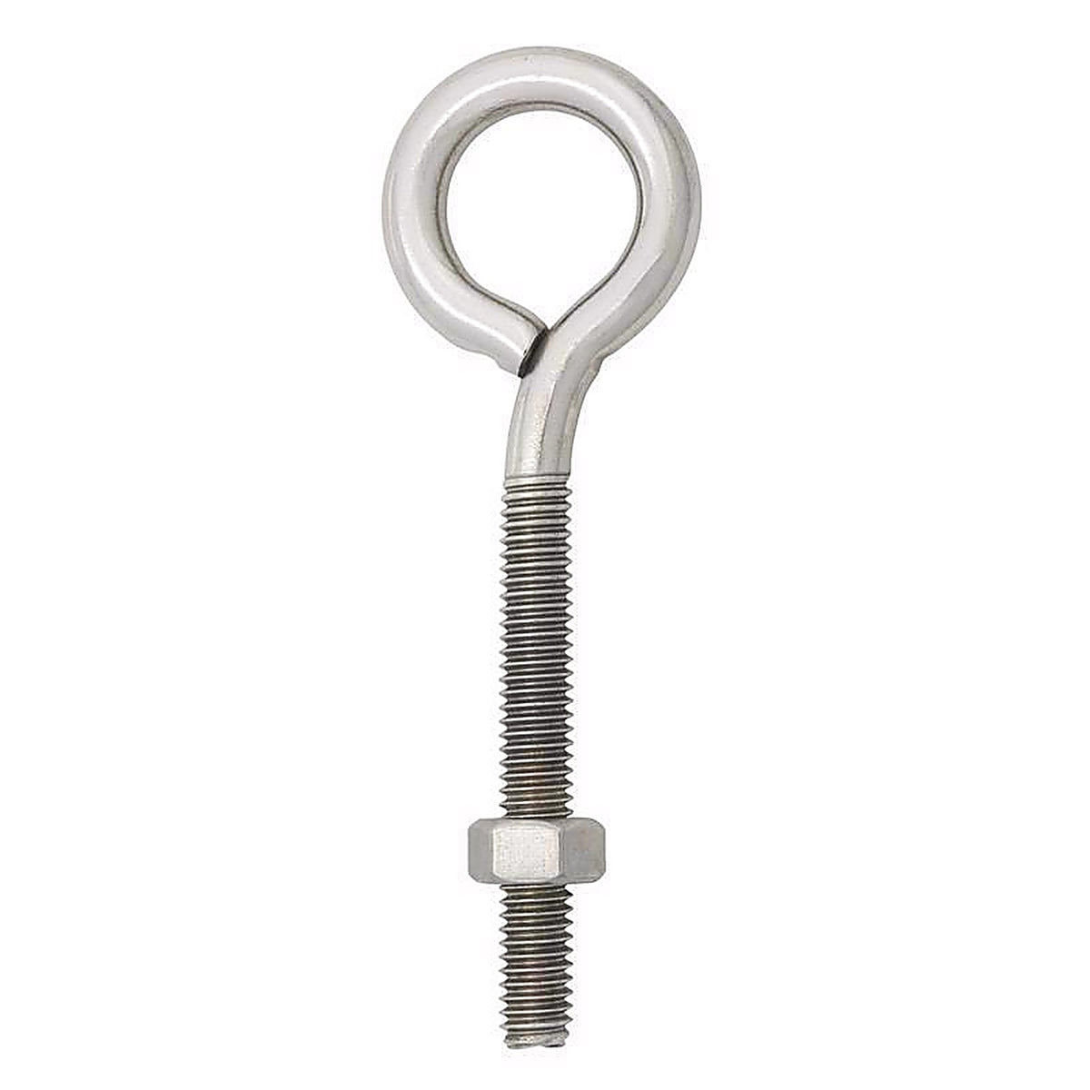 Hampton 02-3456-445 5/16 in. x 4 in. L Stainless Stainless Steel Eyebolt Nut Included