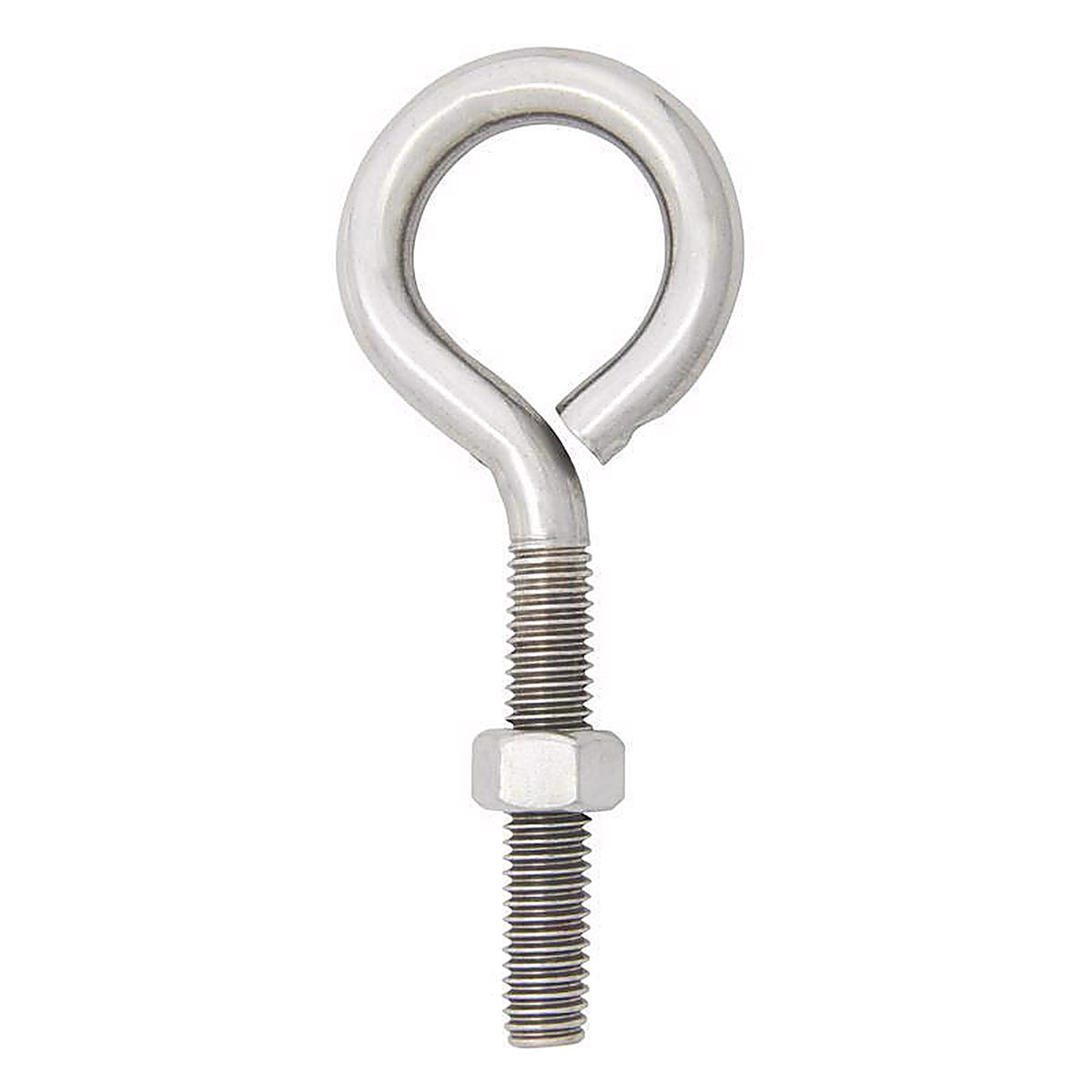 Hampton 02-3456-449 3/8 in. x 4 in. L Stainless Stainless Steel Eyebolt Nut Included