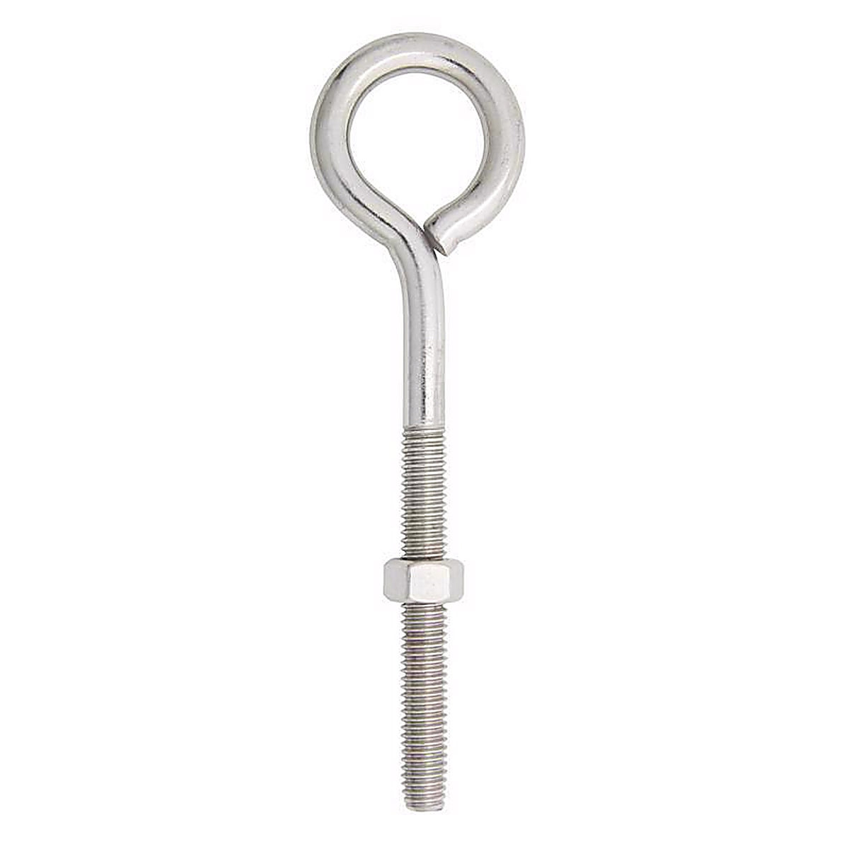 Hampton 02-3456-453 3/8 in. x 6 in. L Stainless Stainless Steel Eyebolt Nut Included