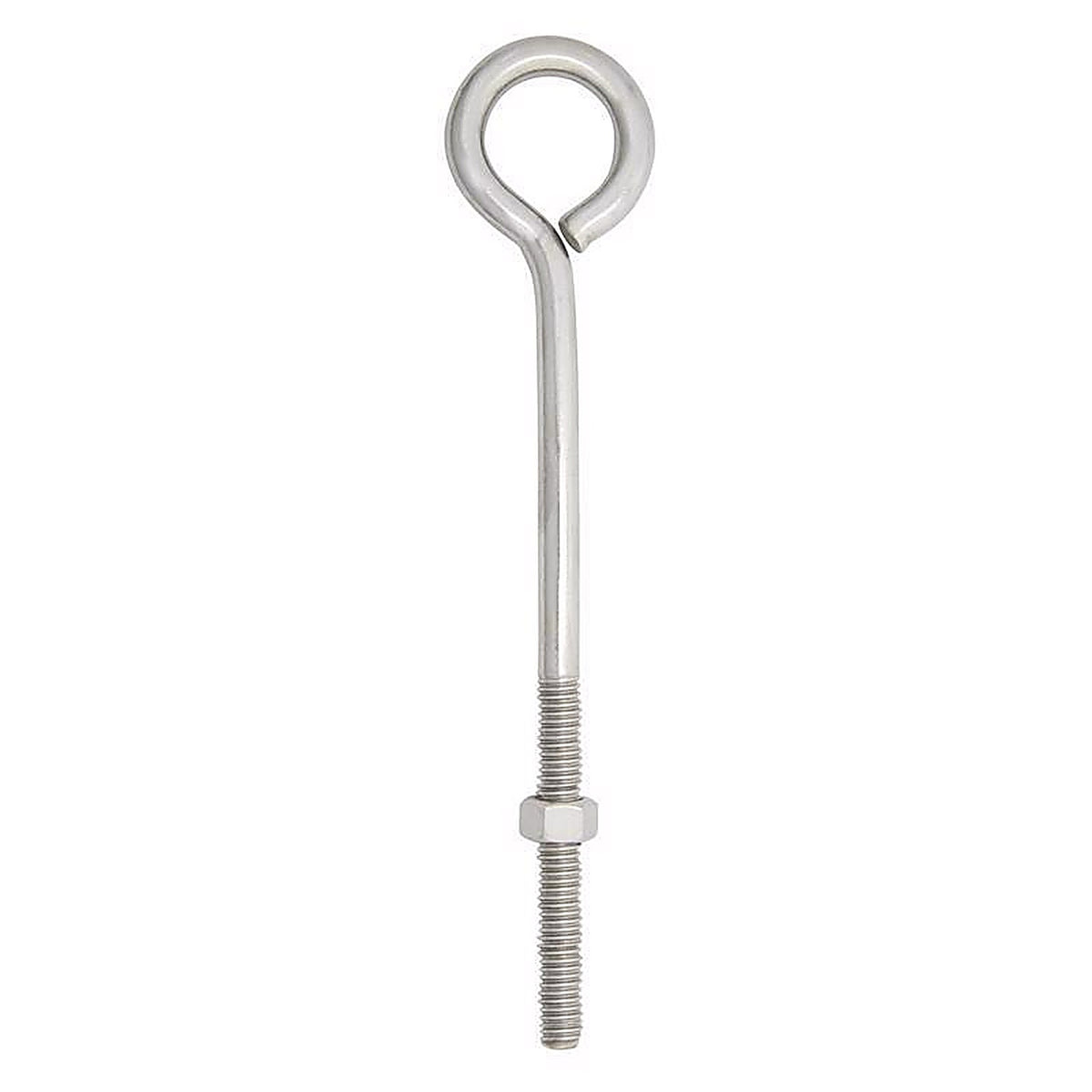 Hampton 02-3456-455 3/8 in. x 8 in. L Stainless Stainless Steel Eyebolt Nut Included